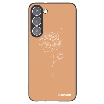 Picasee silikonowe czarne etui na Samsung Galaxy S23+ 5G - Peonies