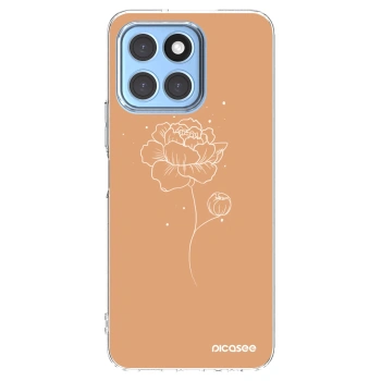 Picasee silikonowe przeźroczyste etui na Honor X8 5G - Peonies