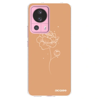 Picasee silikonowe przeźroczyste etui na Xiaomi 13 Lite - Peonies