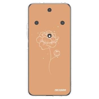 Picasee silikonowe przeźroczyste etui na Honor Magic5 Lite 5G - Peonies