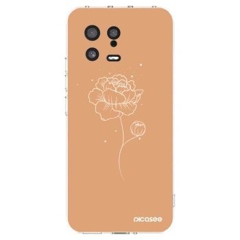 Picasee silikonowe przeźroczyste etui na Xiaomi 13 - Peonies