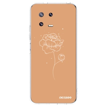 Picasee silikonowe przeźroczyste etui na Xiaomi 13 Pro - Peonies