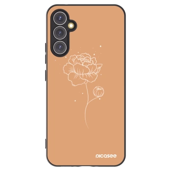 Picasee silikonowe czarne etui na Samsung Galaxy A34 5G A346B - Peonies