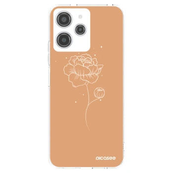 Picasee silikonowe przeźroczyste etui na Xiaomi Redmi 12 4G - Peonies