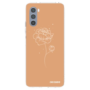 Picasee silikonowe przeźroczyste etui na Motorola Moto G62 - Peonies