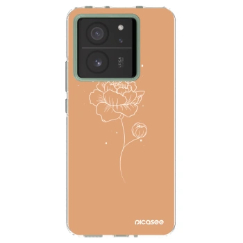 Picasee silikonowe przeźroczyste etui na Xiaomi 13T - Peonies