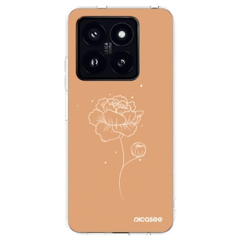 Picasee silikonowe przeźroczyste etui na Xiaomi 14 Pro - Peonies
