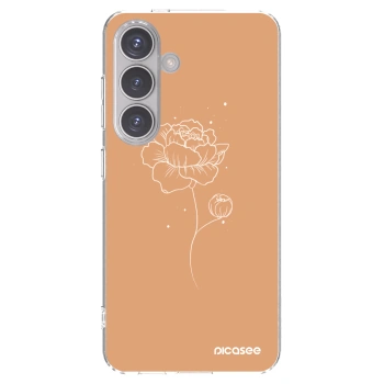Picasee silikonowe przeźroczyste etui na Samsung Galaxy S24 S921B 5G - Peonies