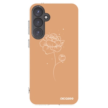 Picasee silikonowe przeźroczyste etui na Samsung Galaxy S23 FE S711B - Peonies