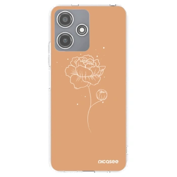 Picasee silikonowe przeźroczyste etui na Xiaomi Redmi 12 5G - Peonies