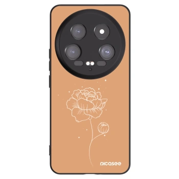 Picasee silikonowe czarne etui na Xiaomi 14 Ultra - Peonies