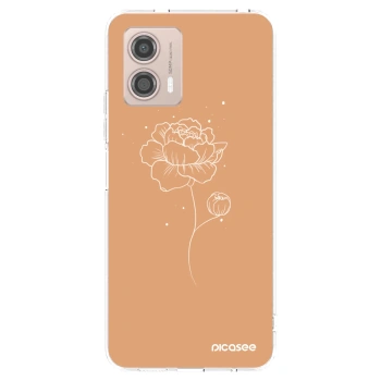 Picasee silikonowe przeźroczyste etui na Motorola Moto G53 5G - Peonies