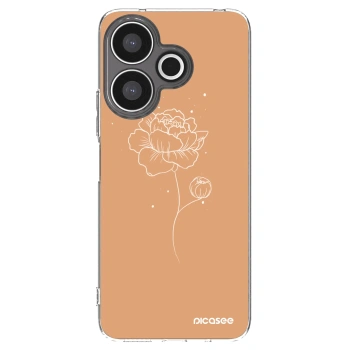 Picasee silikonowe przeźroczyste etui na Xiaomi Redmi 13 4G - Peonies