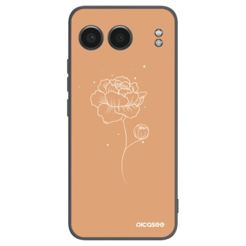 Picasee silikonowe czarne etui na OnePlus Nord 4 - Peonies