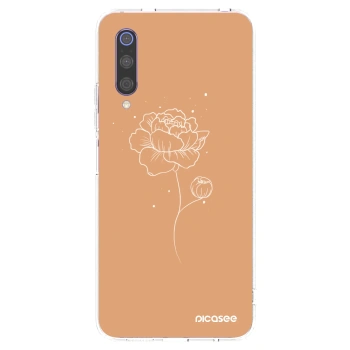 Picasee silikonowe przeźroczyste etui na Xiaomi Mi 9 - Peonies