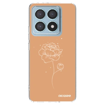 Picasee silikonowe przeźroczyste etui na Xiaomi 14T Pro - Peonies