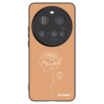 Picasee silikonowe czarne etui na Xiaomi 15 Ultra - Peonies