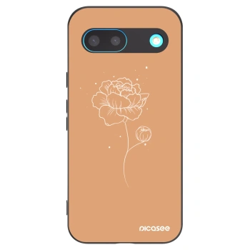 Picasee silikonowe czarne etui na Google Pixel 8 - Peonies