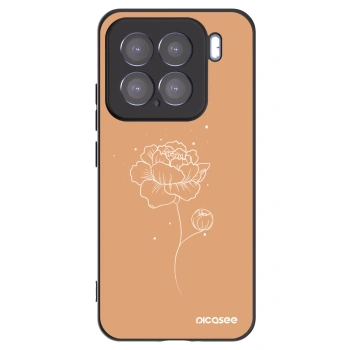 Picasee silikonowe czarne etui na Xiaomi 15 - Peonies