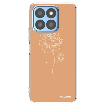 Picasee silikonowe przeźroczyste etui na Honor X8c - Peonies