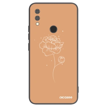 Picasee silikonowe czarne etui na Xiaomi Redmi Note 7 - Peonies