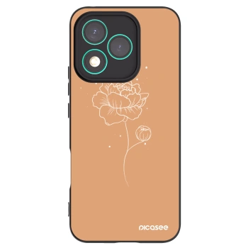 Picasee silikonowe czarne etui na Honor 400 Lite 5G - Peonies