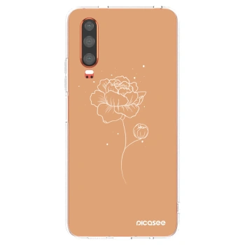 Picasee silikonowe przeźroczyste etui na Huawei P30 - Peonies
