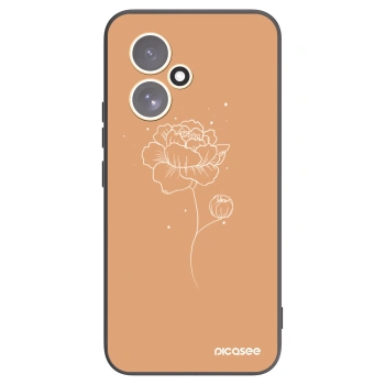 Picasee silikonowe czarne etui na Honor 400 5G - Peonies