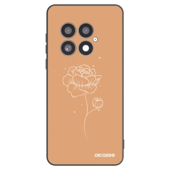 Picasee silikonowe czarne etui na OnePlus 13 5G - Peonies