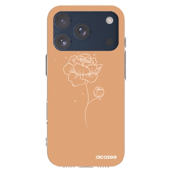 Picasee silikonowe przeźroczyste etui na Apple iPhone 17 Pro - Peonies