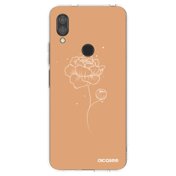 Picasee silikonowe przeźroczyste etui na Xiaomi Redmi 7 - Peonies