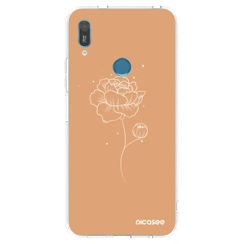 Picasee silikonowe przeźroczyste etui na Huawei Y6 2019 - Peonies