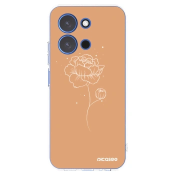 Picasee silikonowe przeźroczyste etui na Xiaomi Redmi 15C 4G - Peonies