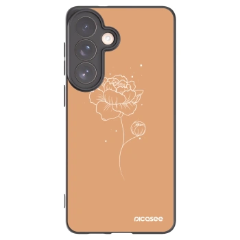 Picasee silikonowe czarne etui na Samsung Galaxy S26+ - Peonies