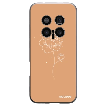 Picasee silikonowe czarne etui na Honor Magic8 Pro 5G - Peonies