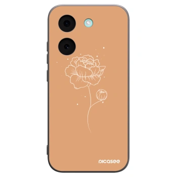 Picasee silikonowe czarne etui na Xiaomi Poco X8 Pro - Peonies