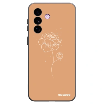 Picasee silikonowe czarne etui na Samsung Galaxy A57 5G - Peonies