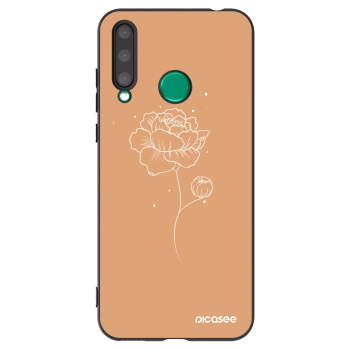 Picasee silikonowe czarne etui na Honor 20 Lite - Peonies
