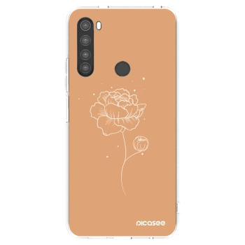 Picasee silikonowe przeźroczyste etui na Xiaomi Redmi Note 8 - Peonies