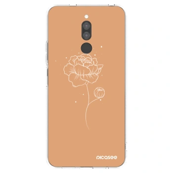 Picasee silikonowe przeźroczyste etui na Xiaomi Redmi 8 - Peonies