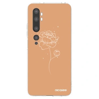 Picasee silikonowe przeźroczyste etui na Xiaomi Mi Note 10 (Pro) - Peonies