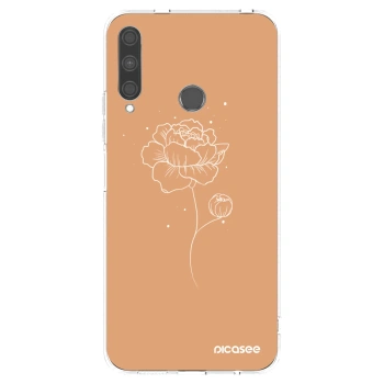 Picasee silikonowe przeźroczyste etui na Huawei P40 Lite E - Peonies