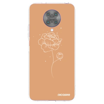 Picasee silikonowe przeźroczyste etui na Xiaomi Poco F2 Pro - Peonies