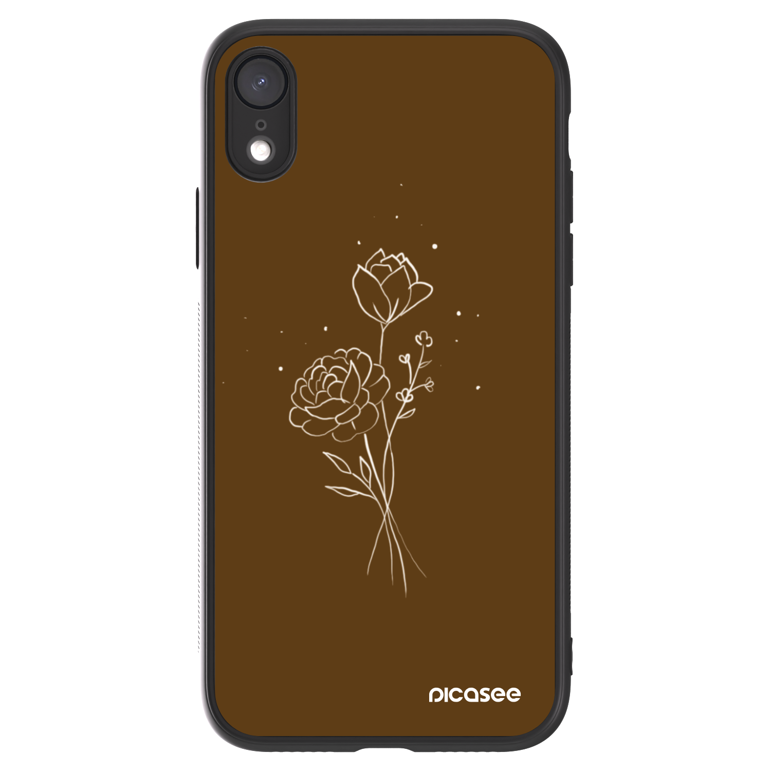 Picasee ULTIMATE CASE na Apple iPhone XR - Brown flowers