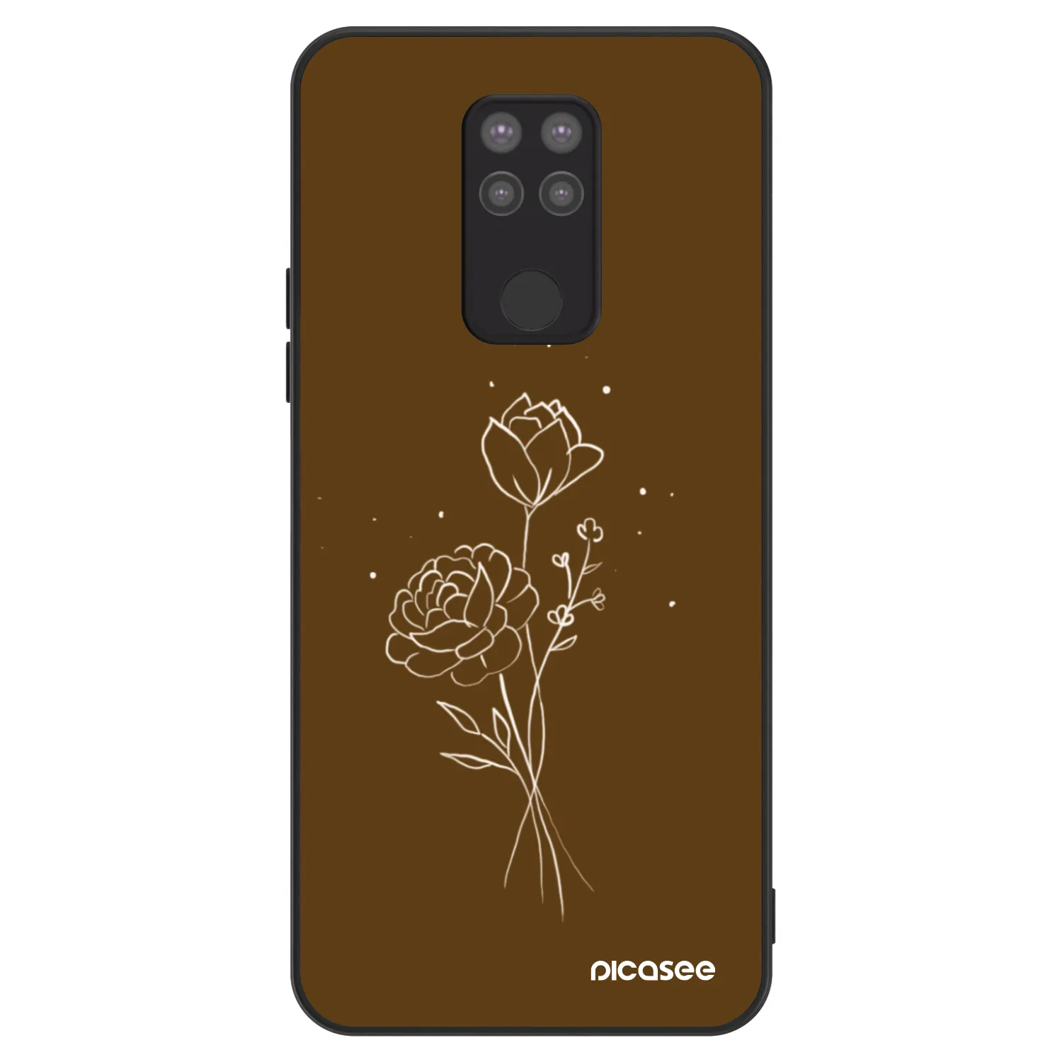 Picasee ULTIMATE CASE na Xiaomi Redmi Note 9 - Brown flowers