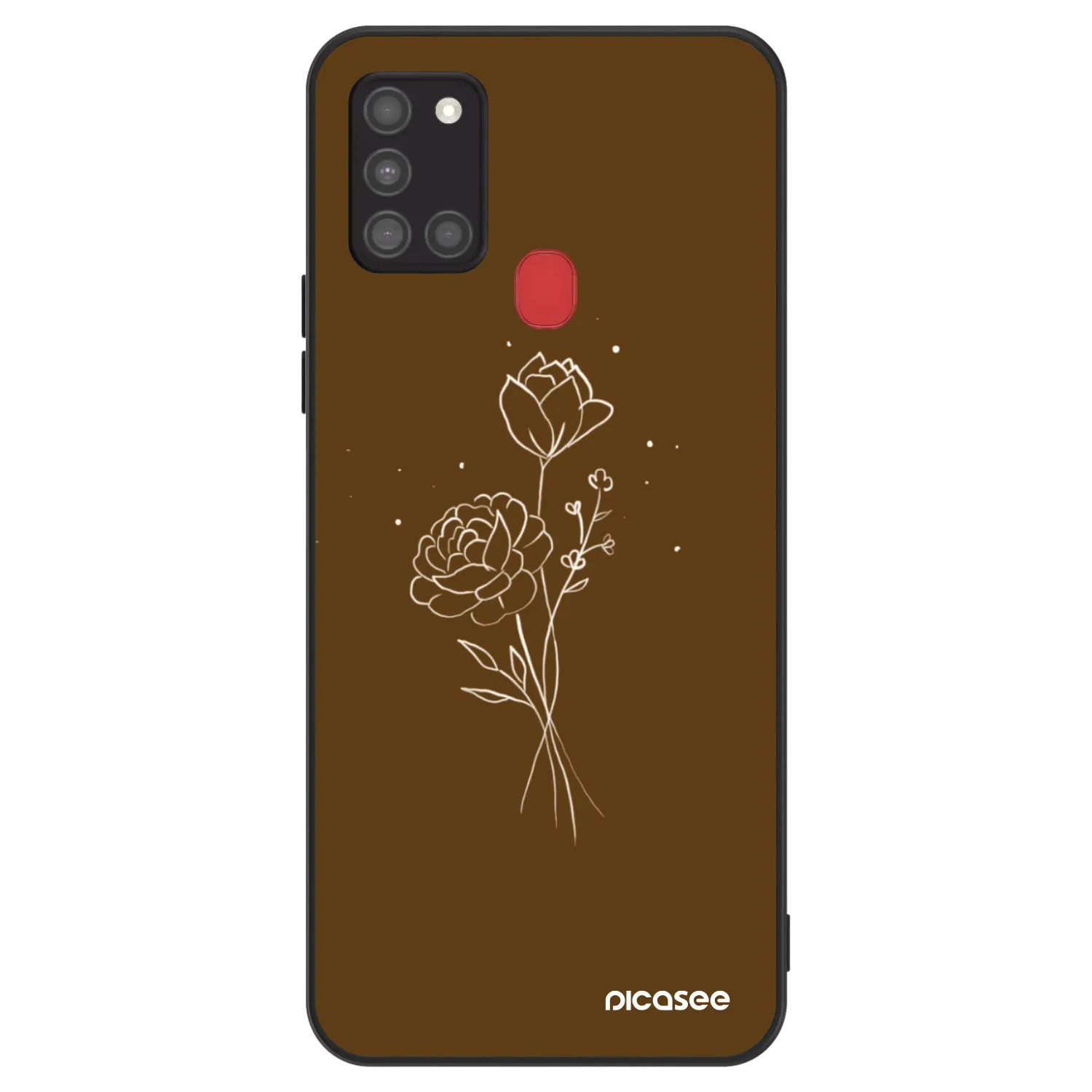 Picasee ULTIMATE CASE na Samsung Galaxy A21s - Brown flowers