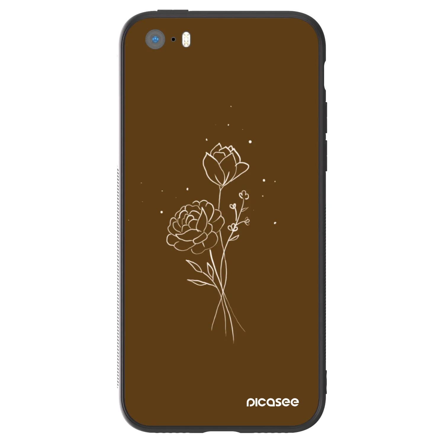 Picasee ULTIMATE CASE na Apple iPhone 5/5S/SE - Brown flowers
