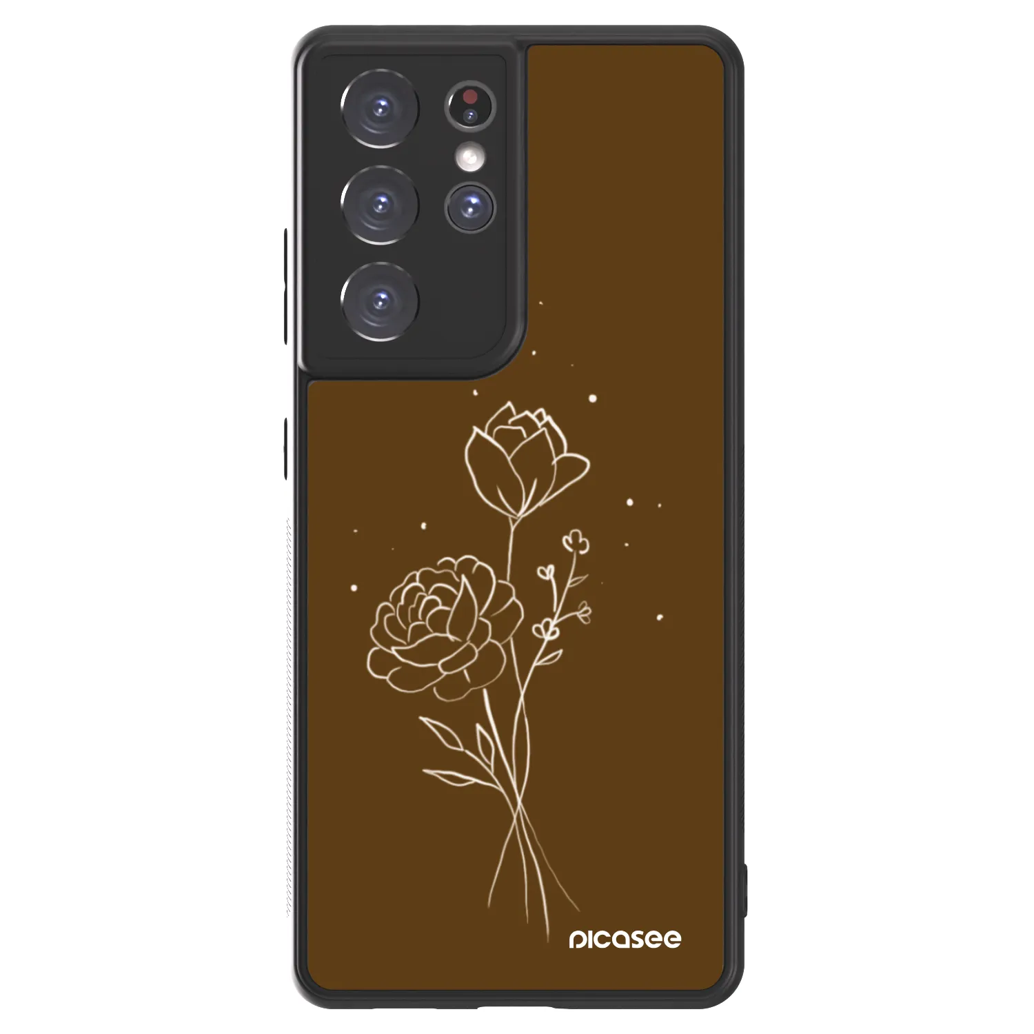 Picasee ULTIMATE CASE na Samsung Galaxy S21 Ultra 5G G998B - Brown flowers