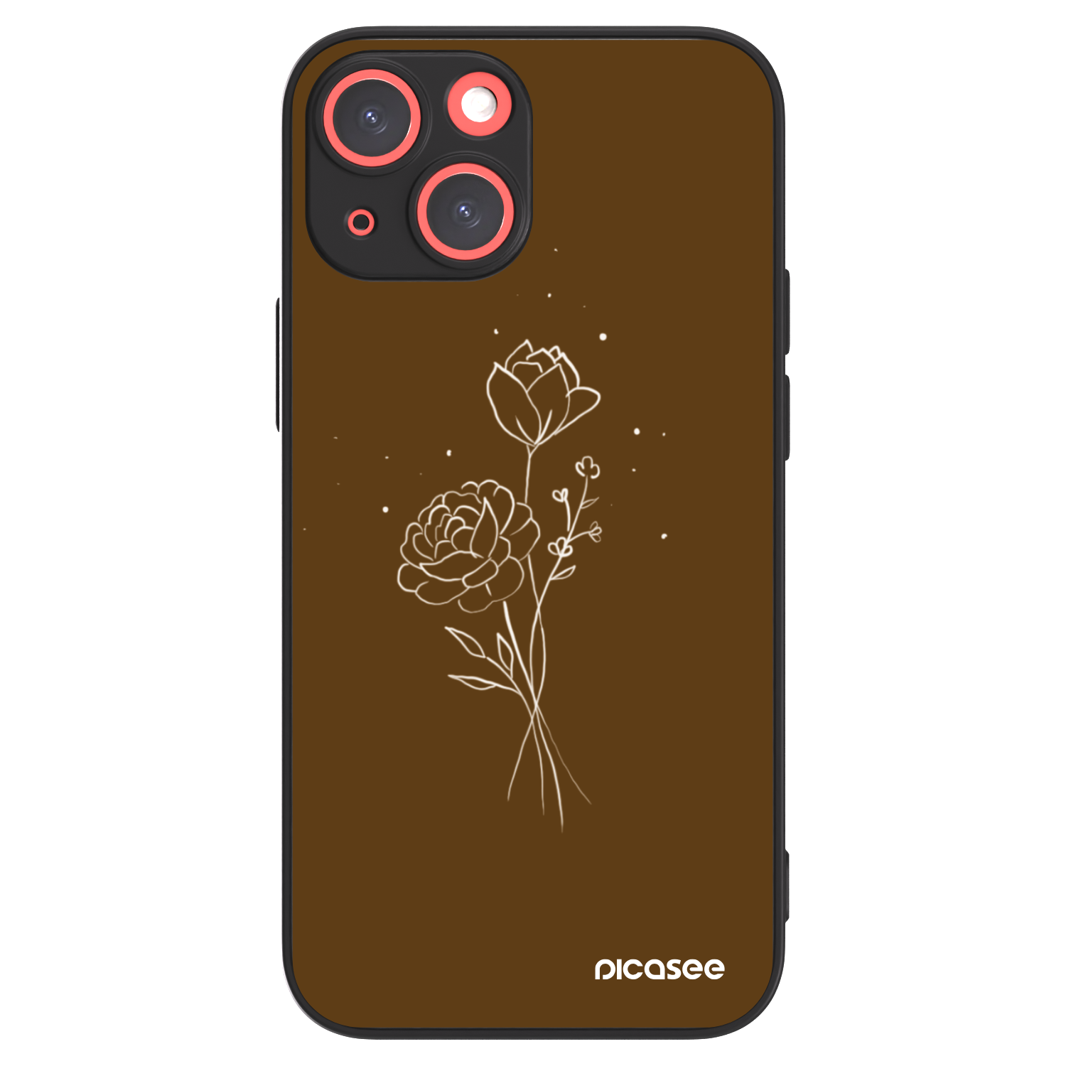 Picasee ULTIMATE CASE na Apple iPhone 13 mini - Brown flowers