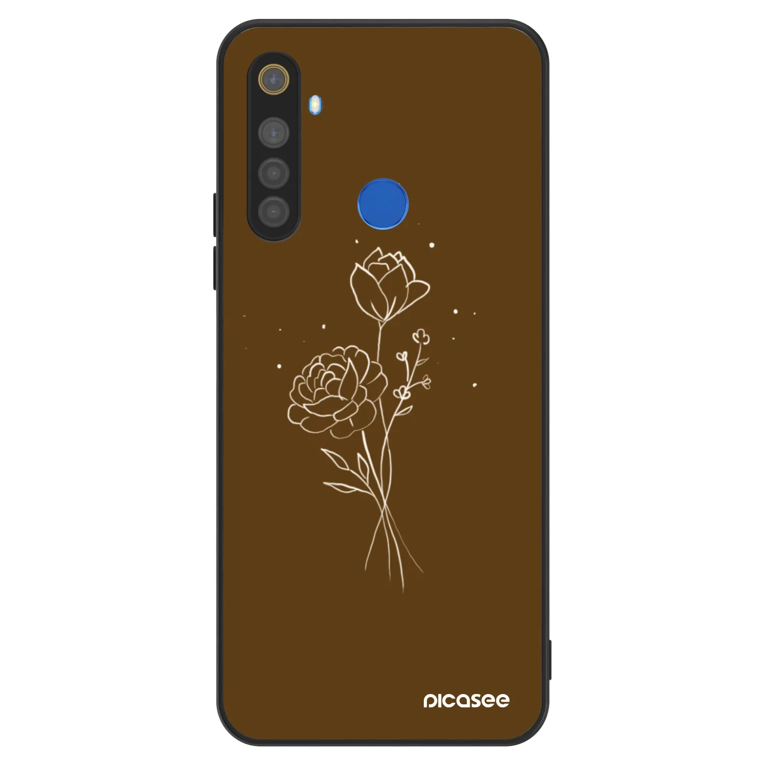 Picasee ULTIMATE CASE na Realme 5 - Brown flowers